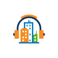 City Music Logo Icon Design