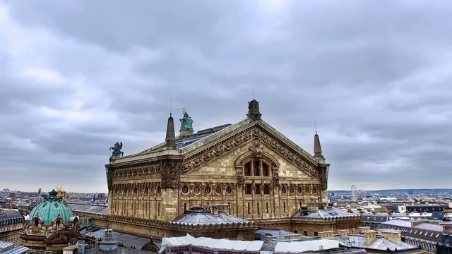  Old Garnier Opera house in Paris, aerial view of cityscape