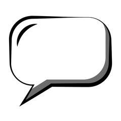 speech bubble with rectangle shaped icon vector illustration design