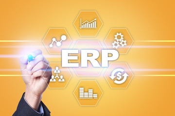 Enterprise resources planning business and technology concept.