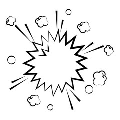 explosion pop art isolated icon vector illustration design