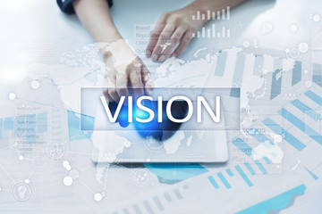 Vision concept. Business, Internet and technology concept.
