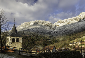 Fototapeta na wymiar Massif de la Chartreuse - Grésivaudan - Isère.