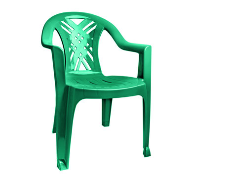 Plastic shop chairs green