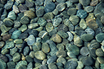 Pebble and water ripple abstract