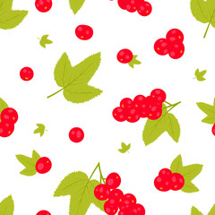 Seamless pattern of red currant.