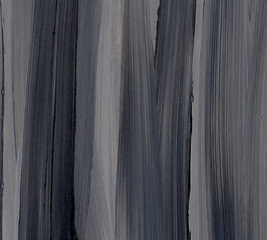 Abstract acrylic painting for use as background, texture, design element. Modern art in Mixed colours of black and grey
