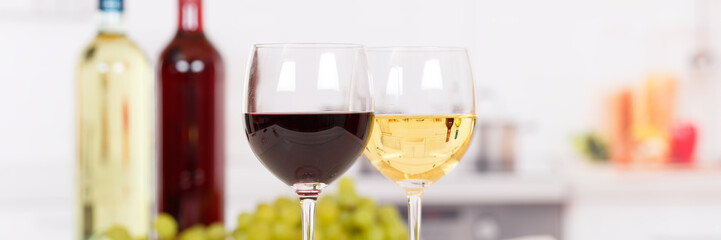 Wine white red banner copyspace