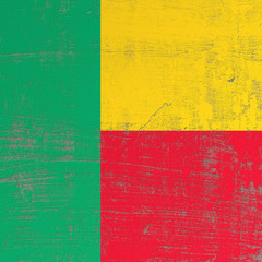 Scratched Benin flag