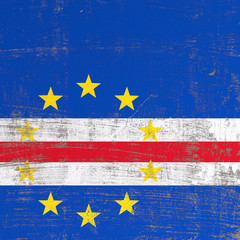 Scratched Republic of Cape Verde flag