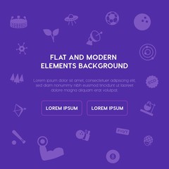 Fototapeta na wymiar health, science, sports, nature fill vector icons and elements background concept on purple background.Multipurpose use on websites, presentations, brochures and more