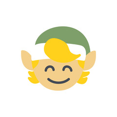 Santa helper elf christmas icon vector flat