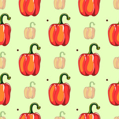 Red Pepper Seamless Pattern