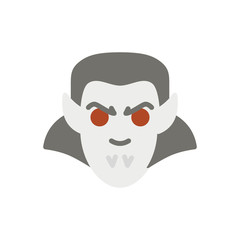 Vampire halloween flat icon vector