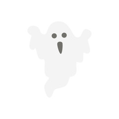 Ghost halloween flat icon vector