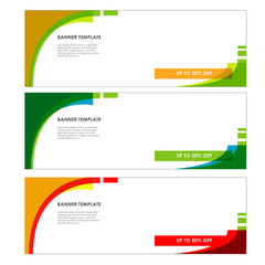 set of abstract banner label background template abstract design set isolated background