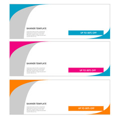 set of abstract banner label background template abstract design set isolated background
