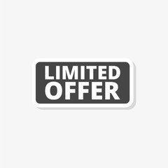 Limited Offer sticker, simple vector icon