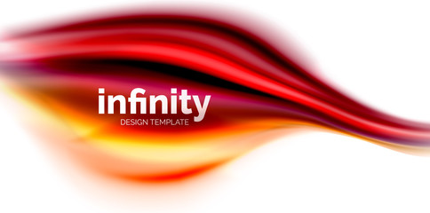 Vector 3d fluid colors wave background