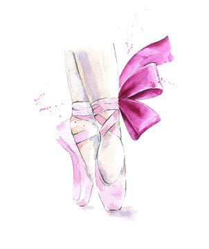 Ballet shoes illustration