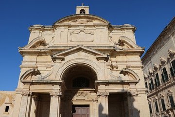 Fototapeta na wymiar Knisja ta' Santa Katerina ta' Lixandra in Valletta Malta 