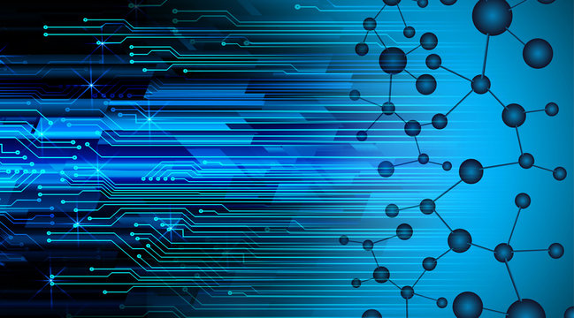 DNA helix molecule, digital data background,blue abstract light hi tech pixel internet technology, Cyber security concept, Cyber data digital computer. - Powered by Adobe
