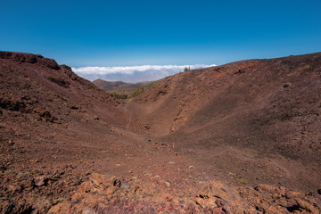 Fototapeta na wymiar Volcanic crater Samara mountain in teide national park, Tenerife, canary islands, Spain.
