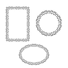 Vector set of decorative frames.