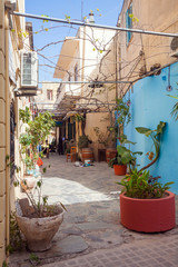 Old street in Chania, Crete. Greece