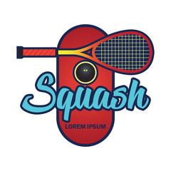 squash logo with text space for your slogan / tag line, vector illustration