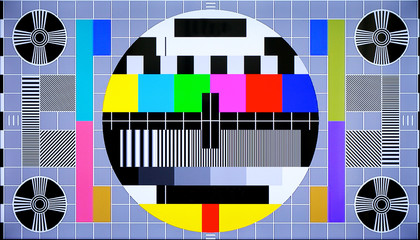 TV multi colored test pattern for digital television - obrazy, fototapety, plakaty