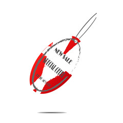 modern price tag with rope illustration vector