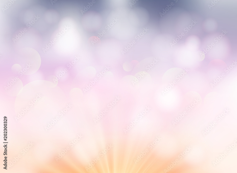 Wall mural abstract soft light bokeh pastel color background for presentation.