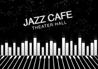 Fototapeta premium Artistic jazz night background. Poster for the jazz festival