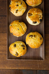 scones flat lay view