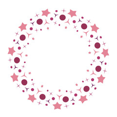 Vector stars and circles wreath.