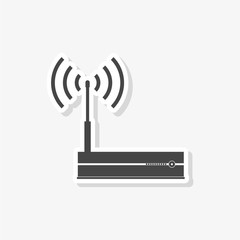 Router sticker, Modem router, simple vector icon