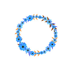 Vector flower wreath.