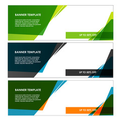 collection of banner template web sale set isolated background vector