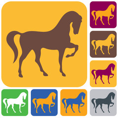 Horse silhouette icon