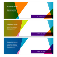collection of banner template web sale set isolated background vector