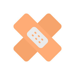 Skin plaster medicine flat icon vector