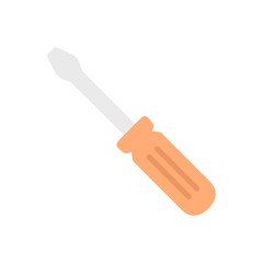 Screwdriver renovation icon vector flat