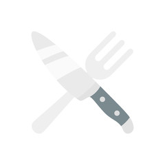 Knife and fork restaurant icon vector flat