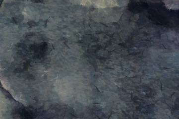 Detailed close-up dark grunge abstract background. Dry brush strokes hand drawn oil painting on canvas texture. Creative pattern for graphic work, web design or wallpaper. 