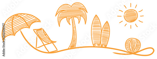 Sonne Strand Meer Clipart Sommer Sonne Strand Und Meer Auf