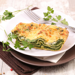 lasagne with spinach and cream