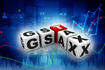 Fototapeta premium 3d rendering GST crossword