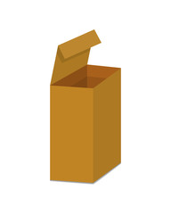 Carton box. Delivery packaging vector illustration.