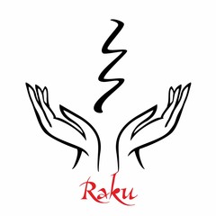 Fototapeta premium Reiki symbol. A sacred sign. Raku. Spiritual energy. Alternative medicine. Esoteric. Vector.